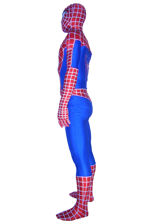 Halloween Costumes Plus size Red and Blue Spiderman Zentai Suit - Click Image to Close